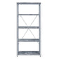 Jurgen - Bookshelf - Faux Concrete & Silver