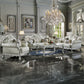 Dresden - Loveseat With 3 Pillows - Synthetic Leather & Bone White