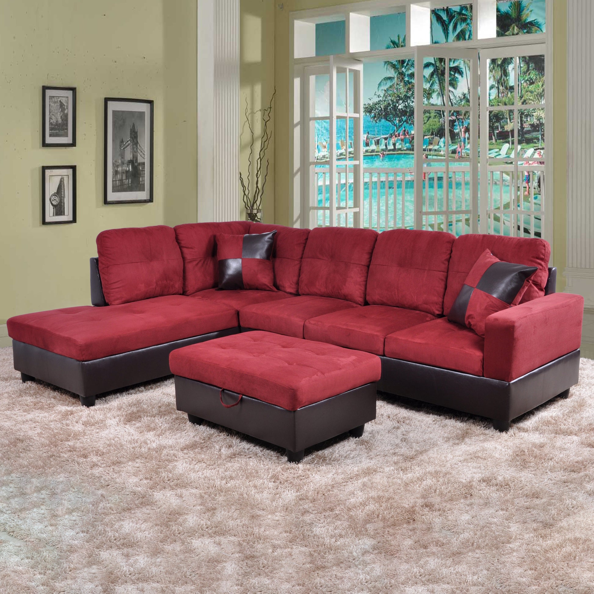 Red sectional