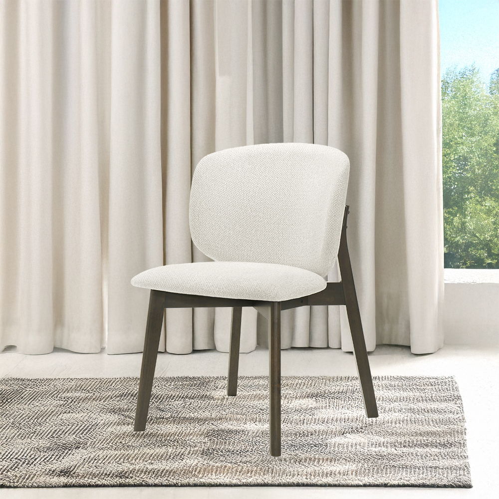 Mallin - Side Chair (Set of 2) - Gray Chenille & Walnut