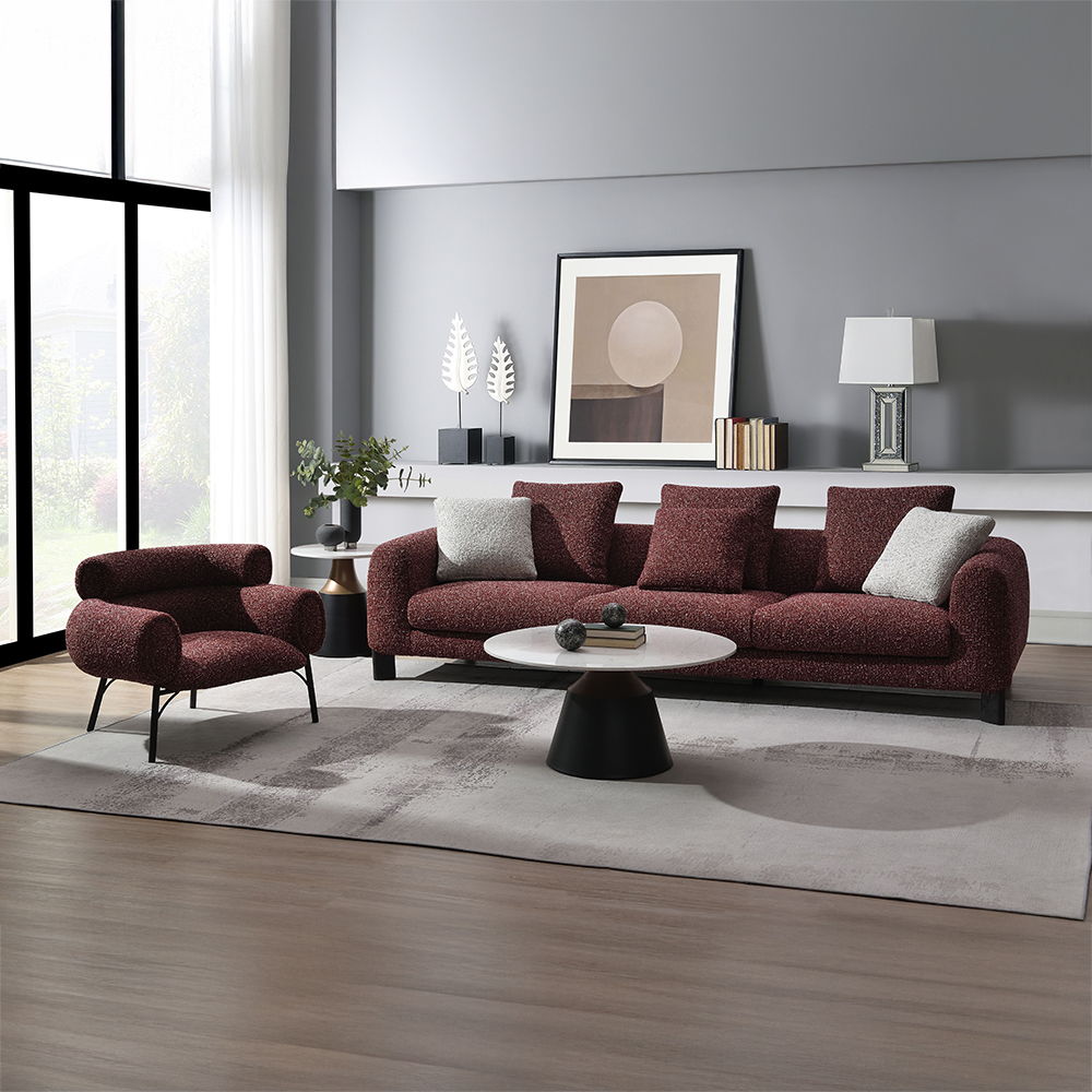 Mardi - Chair - Maroon Tweed