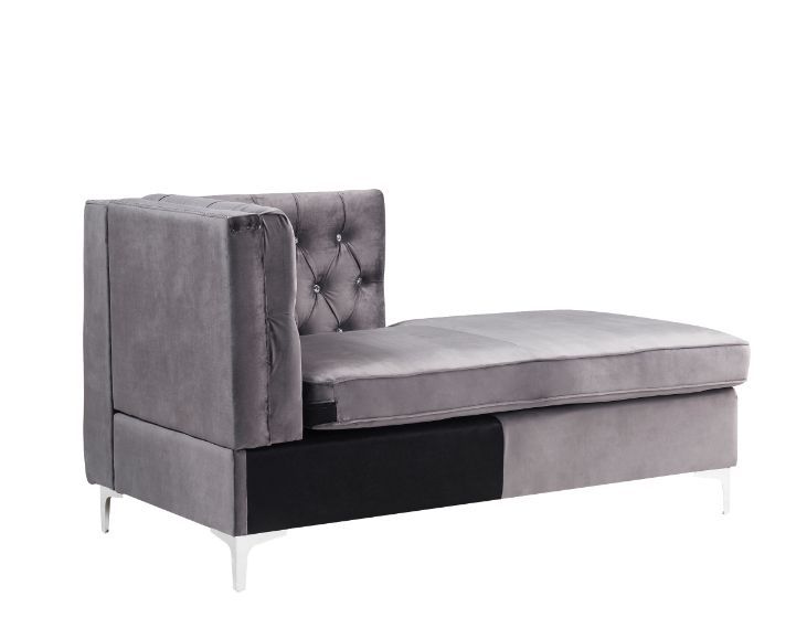 Jaszira - Modular Chaise - Gray Velvet