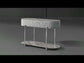 Yukino - Sofa Table - Gray High Gloss & Chrome