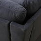 Ainehome Dark Grey Flannel 4-Piece Modular Sofa Set