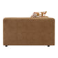Zoey - Modular - LF Arm Chair With Pillow - Chocolate Suede