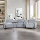 Fullar - LAF Modular Power Motion Recliner - Light Gary Chenille