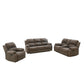 Ainehome Cinema 3-Piece Peanut Color Textured Reclining Sofa Set