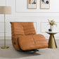 Talmon - Recliner With Swivel - Orange Synthetic Leather