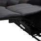 Ainehome Grandview 5-Seat Reclining Sectional Sofa in Black Faux Leather