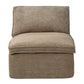Almano - Modular Armless Chair - Light Brown Chenille