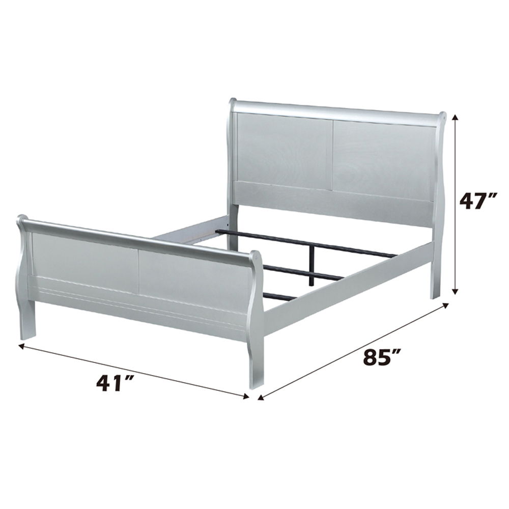 Louis Philippe - Twin Bed - Platinum