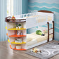 Neptune - Twin Over Twin Bunk Bed - White & Chocolate