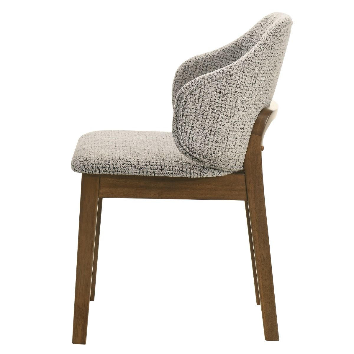 Oleia - Side Chair (Set of 2) - Chenille & Walnut