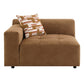 Zoey - Modular - LF Arm Chair With Pillow - Chocolate Suede