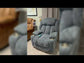 Omarion - Power Recliner With Lift, Heating & Massage - Blue Chenille