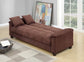 Chocolate Adjustable Sofa with Hidden Storage and USB Ports