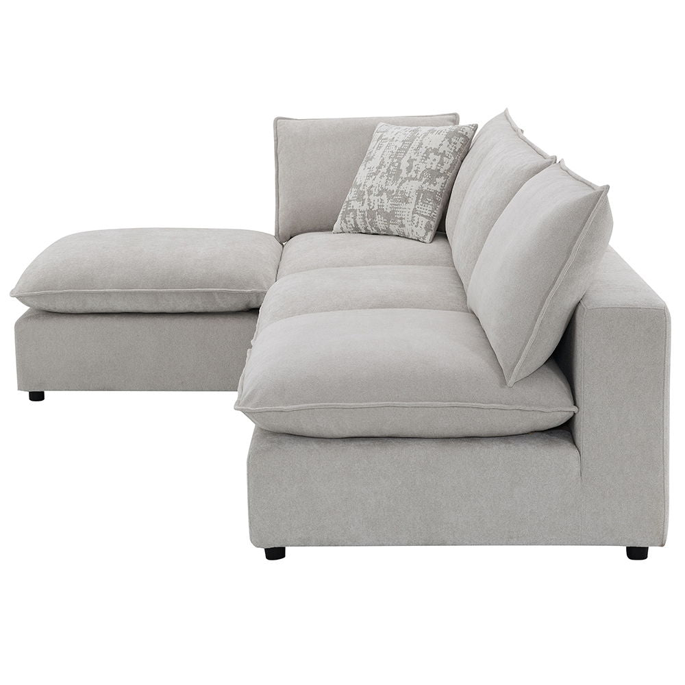 Marisa - Modular Armless Chair - Beige Boucle