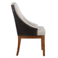 Gilsea - Fabric & Synthetic Leather Side Chair (Set of 2) - Beige & Brown Finish