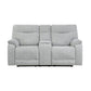 Chablis - Reclining Console Loveseat - Mist Gray