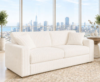 Coraza Corduroy Sofa with USB Charger - Beige