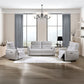 Eastre - Power Motion Loveseat With USB Port - Beige Chenille