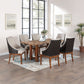 Gilsea - Fabric & Synthetic Leather Side Chair (Set of 2) - Beige & Brown Finish
