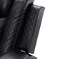 Ainehome Black Leather Power Reclining Sectional Sofa with Storage & Wireless Charging