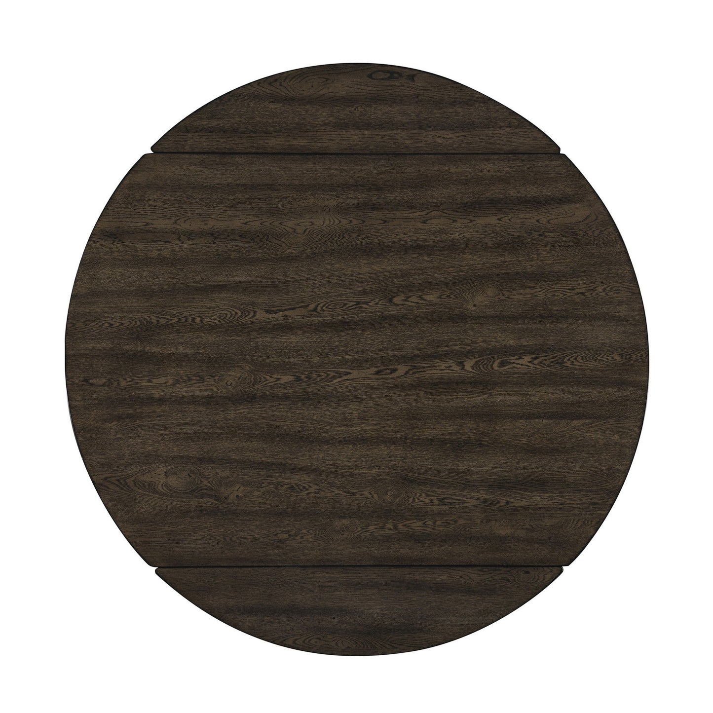 Rex - 65" Round Table With Self Storing Leaves - Walnut Brown