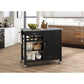 Ottawa - Kitchen Cart - Stainless Steel Top & Black