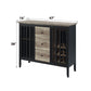 Zudora - Server - Antique Oak & Sandy Black