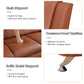 Ainehome Orange Faux Leather 3-Piece Combo Sofa and Chair Set