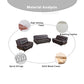 Ainehome Solid Color Faux Leather 3-Piece Living Room Sofa Set with Elegant Design