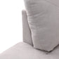 97" Wide Grey White Flannelette L-Shaped Living Room Sofa Set — image 9