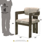 Destin - Side Chair - Light Gray Fabric & Walnut