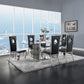 Cyrene - Side Chair (Set of 2) - Black Synthetic Leather & Stainless Steel