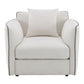 Yolanda - Chair With Pillow - Beige Chenille