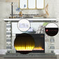 Noralie - 47" Fireplace With Bluetooth - Mirrored & Faux Diamonds