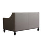 House Beatrice - Loveseat With 3 Pillows - Tan Synthetic Leather , Black Synthetic Leather & Charcoal