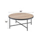 Bage - Coffee Table - Weathered Gray Oak & Metal