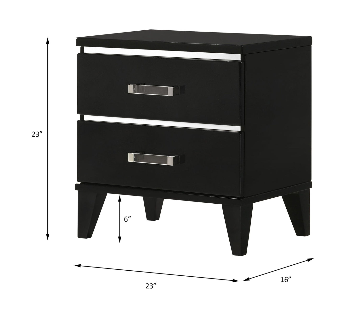 Chelsie - Nightstand - Black