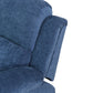 Ainehome Cinema 3-Piece Blue Fabric Manual Reclining Sofa Set