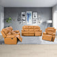 Ainehome Ginger Recycled Leather 3-Piece Couch Living Room Sofa Set