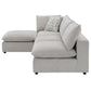 Marisa - Modular Left Facing Loveseat With 2 Pillows - Beige Boucle