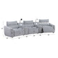 Fullar - LAF Modular Power Motion Recliner - Light Gary Chenille