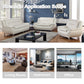 Ainehome Solid Color Faux Leather 3-Piece Living Room Sofa Set with Elegant Design