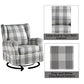 Patli - Swivel Chair With Glider - Gray Fabric