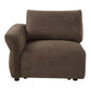 Theodore - Modular Left Facing Arm Chair - Brown Chenille
