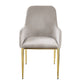 Barnard - Side Chair (Set of 2) - Gray Velvet & Mirrored Gold