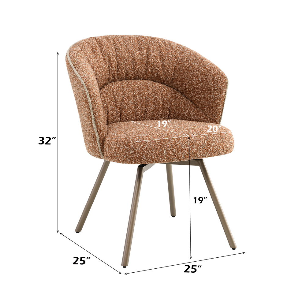 Lidi - Side Chair (Set of 2) - Rust Orange