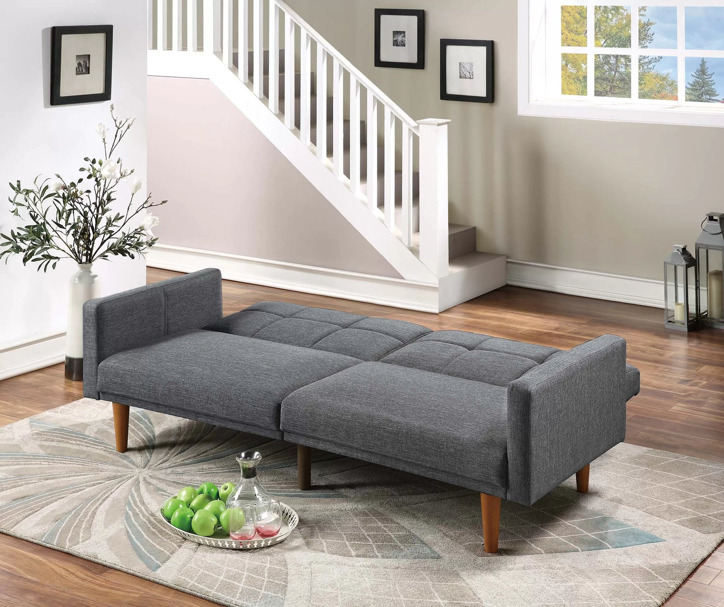 Blue Gray Adjustable Sofa